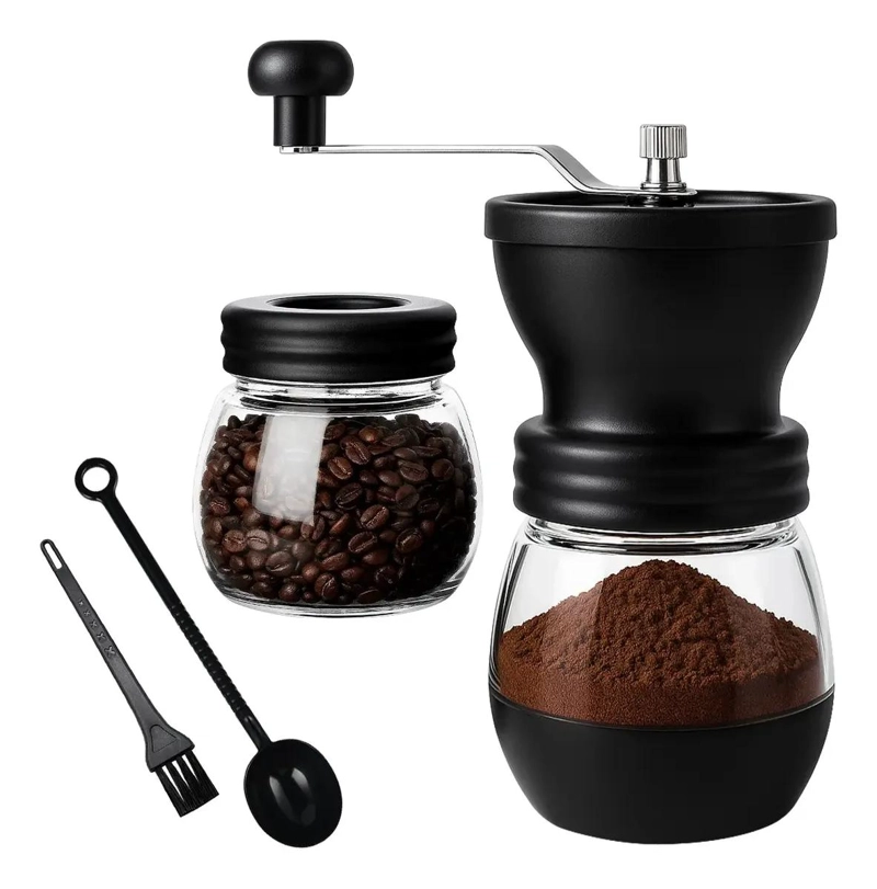 MOLINILLO MANUAL PORTATIL PARA CAFE  CON AJUSTE DE MOLIENDA - 1
