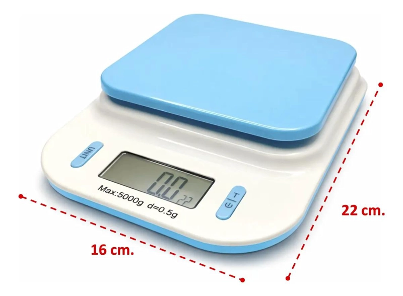 BALANZA DIGITAL PARA COCINA CON CAPACIDAD DE 5 KG Y PRECISION DE 1 G - 2