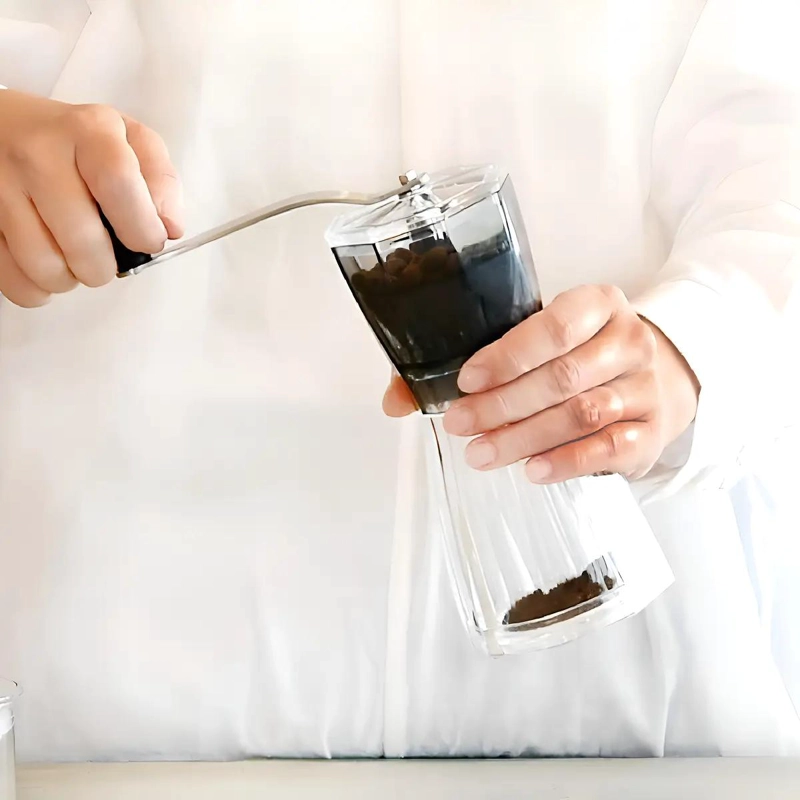 MOLINILLO MANUAL AJUSTABLE PARA CAFE  CON MUELA CERAMICA NEGRA - 5