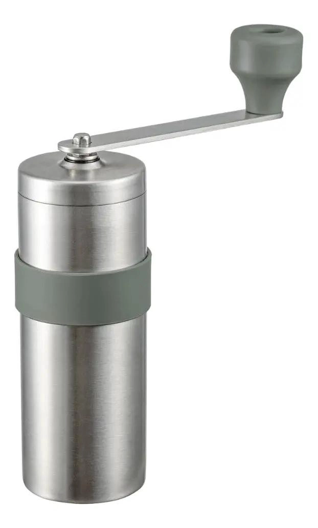 MOLINILLO MANUAL DE METAL PARA CAFE  CON DISEÑO V60 - 1