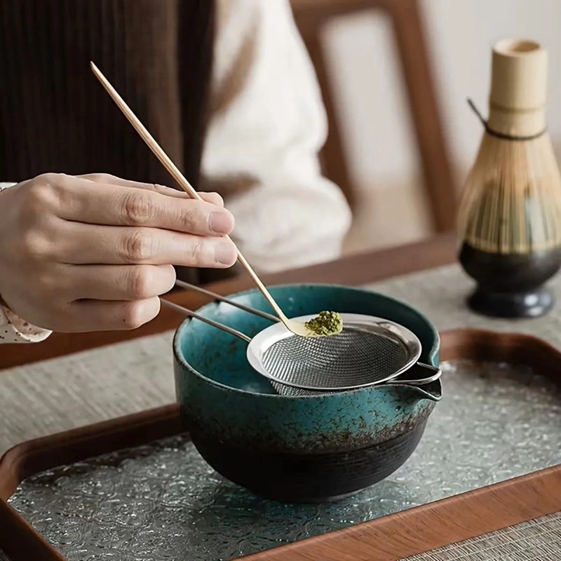 SET DE CERAMICA PARA TE  MATCHA CON BATIDOR Y TAZON - 3