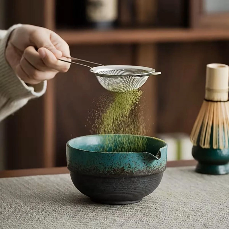 SET DE CERAMICA PARA TE  MATCHA CON BATIDOR Y TAZON - 4