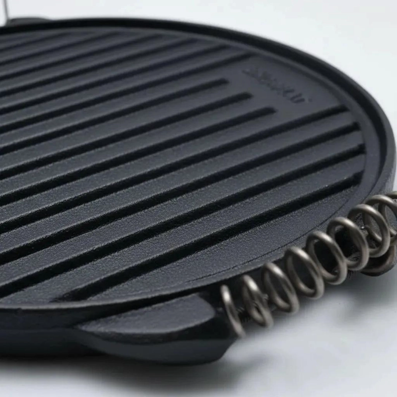 PLANCHA CHURRASQUERA REVERSIBLE DE HIERRO FUNDIDO 32 CM PARA COCINA - 3