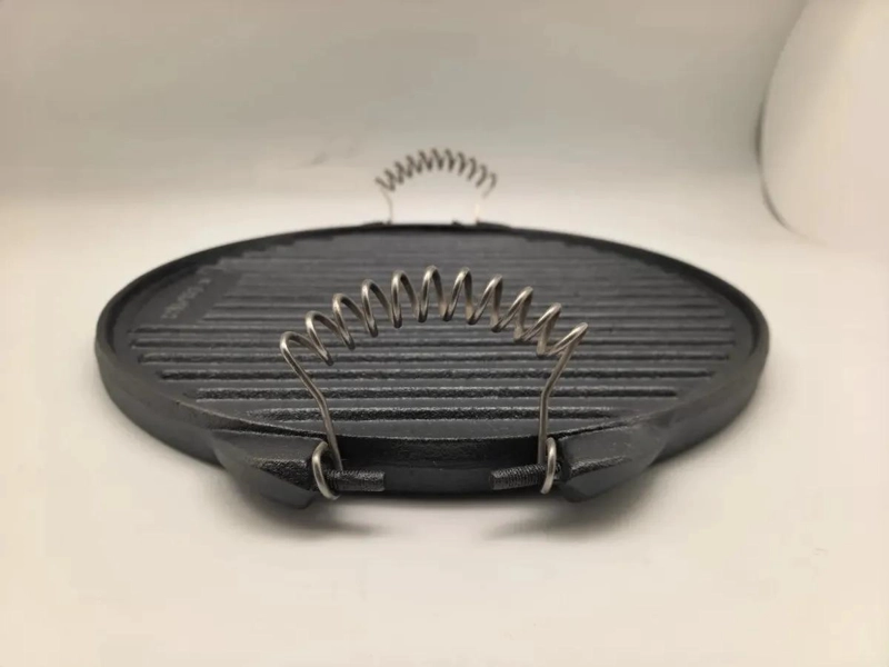 PLANCHA CHURRASQUERA REVERSIBLE DE HIERRO FUNDIDO 32 CM PARA COCINA - 5