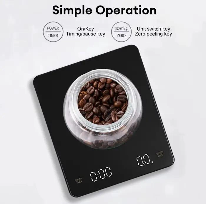 BALANZA DIGITAL PRECISA PARA CAFE  CON TEMPORIZADOR INTEGRADO - 5