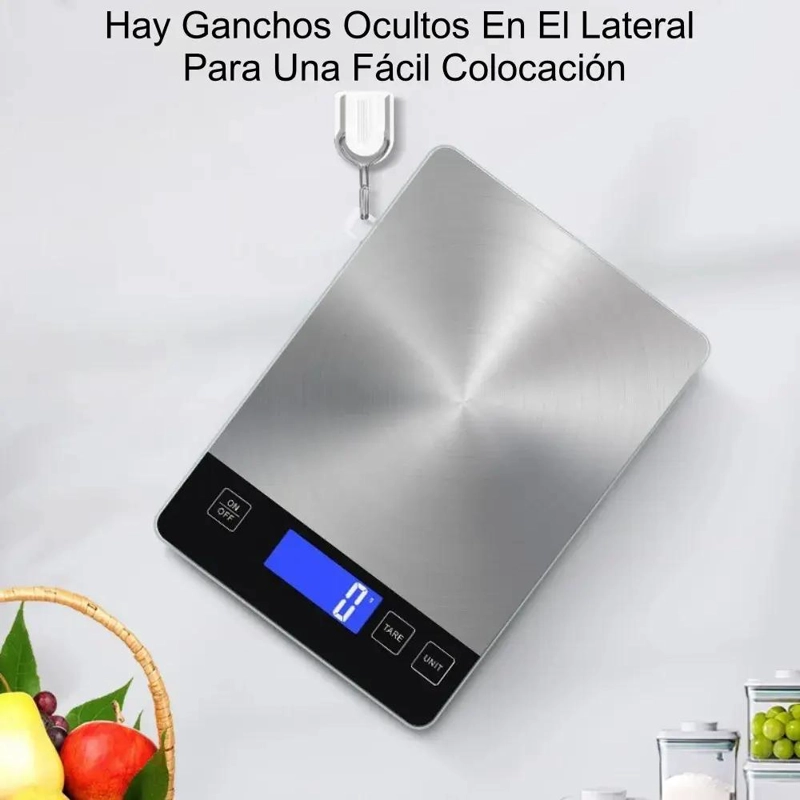 BASCULA DIGITAL DE COCINA RECARGABLE CON CAPACIDAD HASTA 15 KG Y PRECISION DE 1G - 4