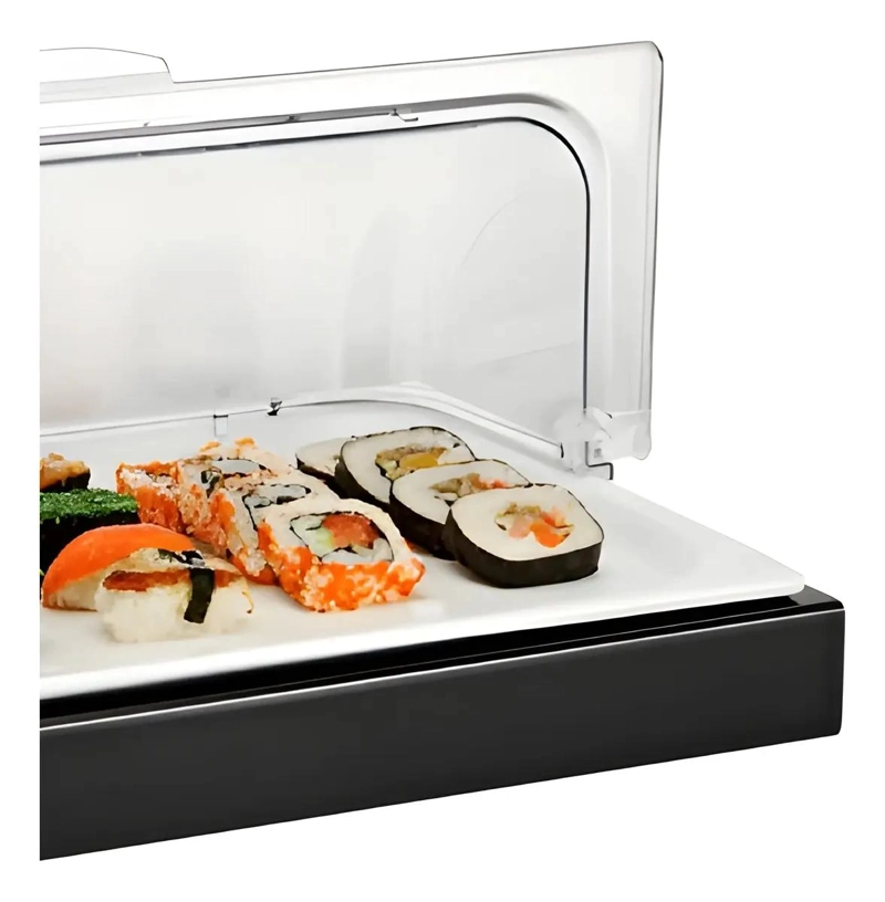 EXHIBIDOR BUFFET FRIO CON TAPA Y ROLL INSERTO GN 1/1 DE 2 CM - 3