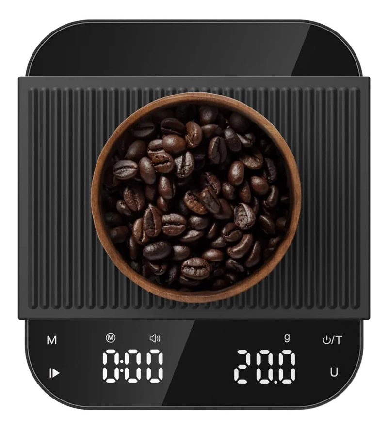 BASCULA DIGITAL PARA CAFE  CON TEMPORIZADOR Y ALTA PRECISION 3 KG - 1