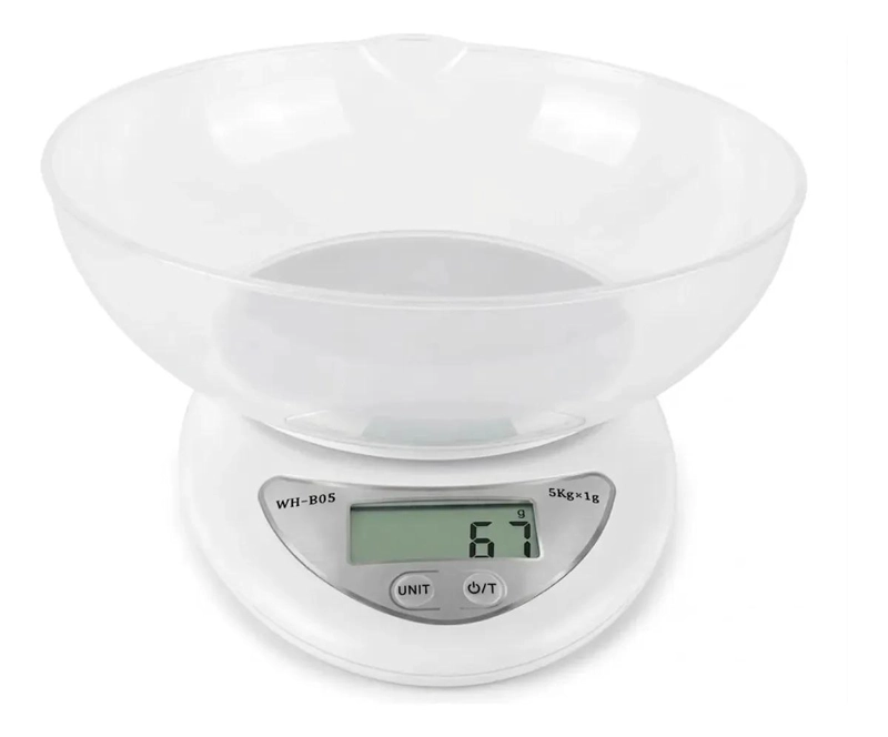 BALANZA DIGITAL PARA COCINA CON BOWL INTEGRADO IDEAL PARA DIETAS Y REPOSTERIA - 1