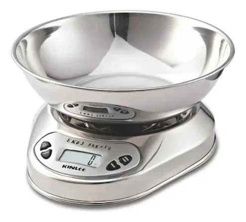 SET DE 2 PESAS DE ACERO INOXIDABLE CON CAPACIDAD DE 5 KG PARA COCINA - 1