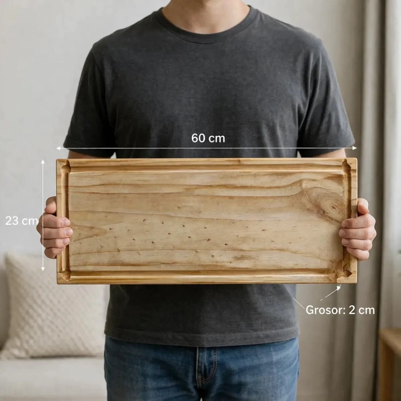 TABLA DE MADERA PARA PICOTEO Y CORTAR QUESO CON SET DE CUCHILLOS - 4