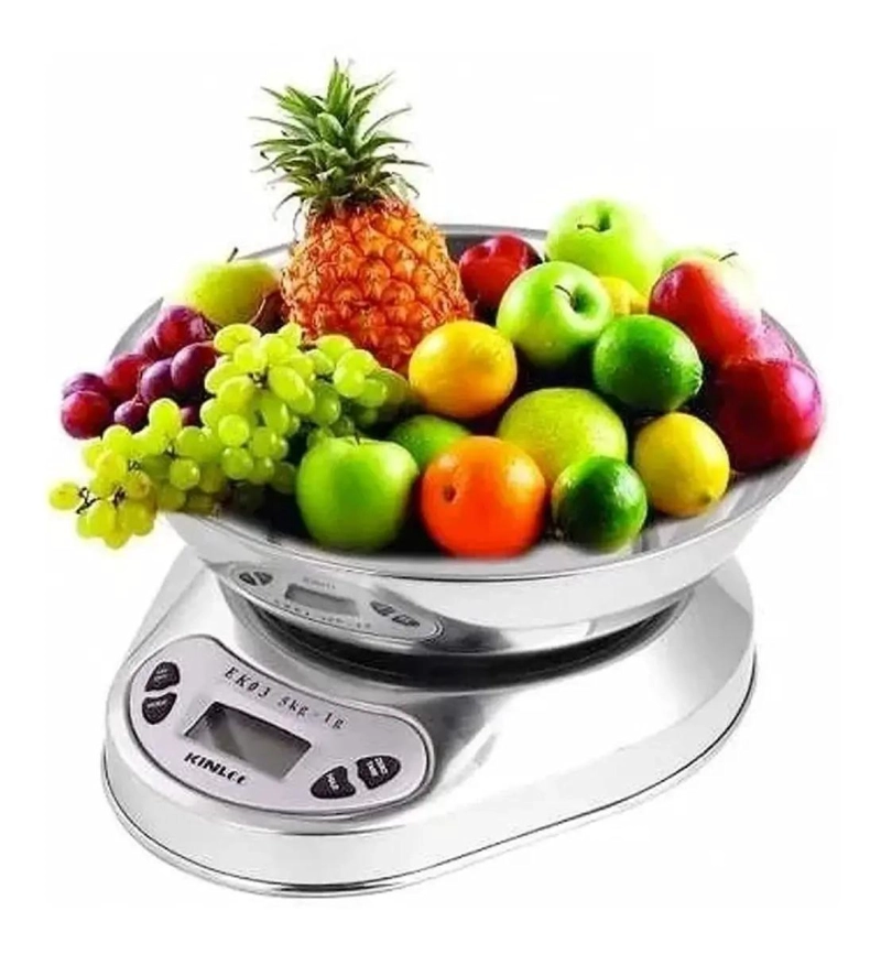 PESA DE COCINA DE ACERO INOXIDABLE CON BOWL Y CAPACIDAD DE 5 KG - 2