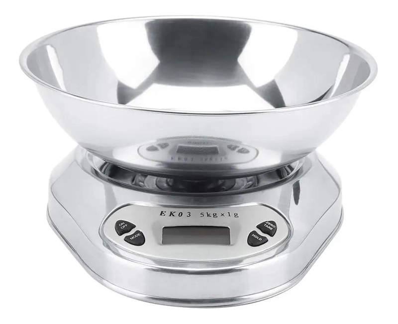 PESA DE COCINA DE ACERO INOXIDABLE CON BOWL Y CAPACIDAD DE 5 KG - 4