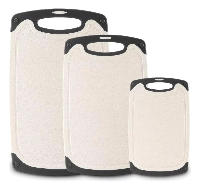 JUEGO DE 3 TABLAS PARA CORTAR EN PLASTICO PARA CARNE Y VERDURAS - 1