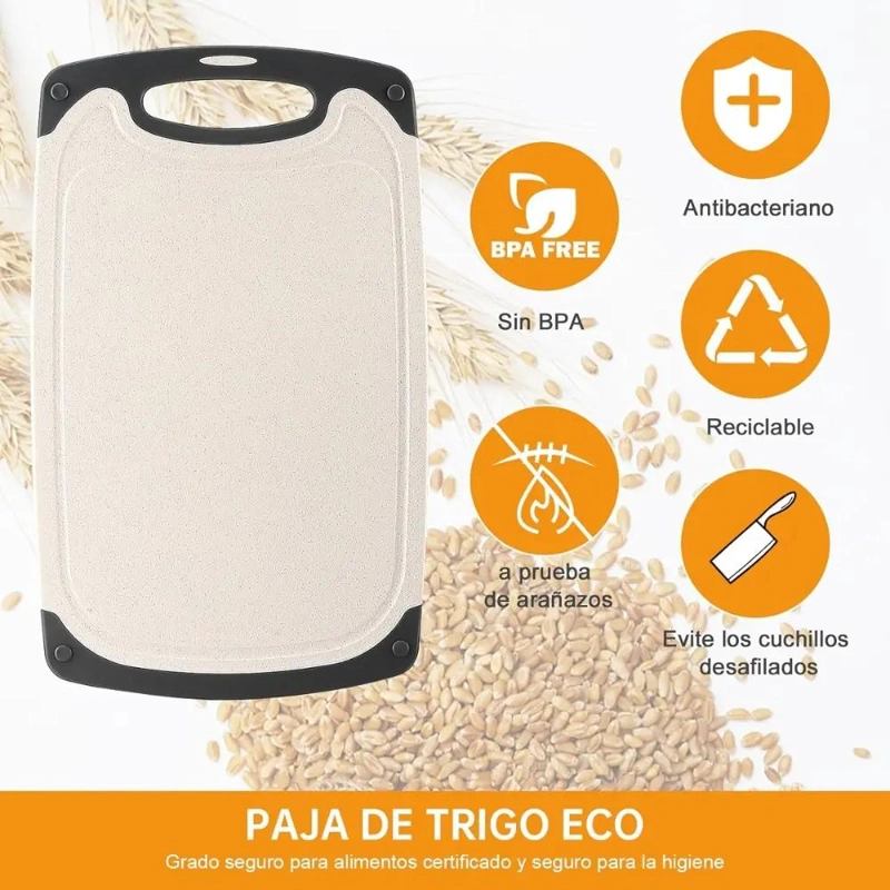 JUEGO DE 3 TABLAS PARA CORTAR EN PLASTICO PARA CARNE Y VERDURAS - 2