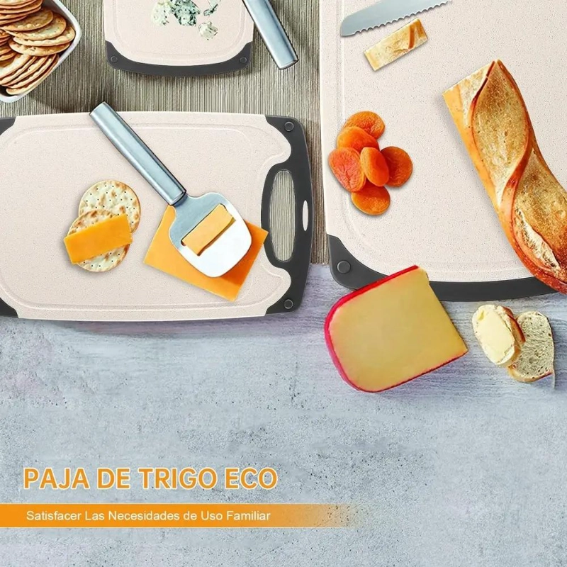 JUEGO DE 3 TABLAS PARA CORTAR EN PLASTICO PARA CARNE Y VERDURAS - 5