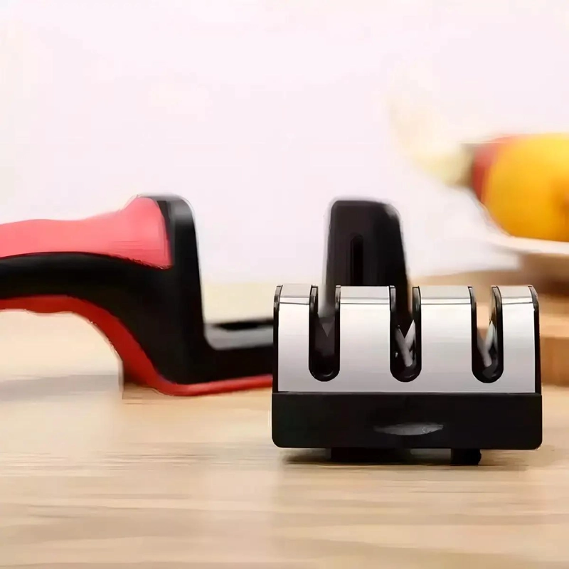 AFILADOR DE CUCHILLOS Y TIJERAS CON 3 FILOS DE ACERO INOXIDABLE - 5