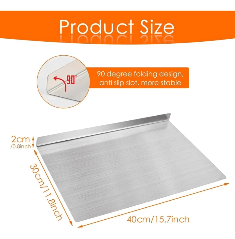 TABLA PARA PICAR DE ACERO INOXIDABLE ANTIBACTERIANA 30X40 CM - 2