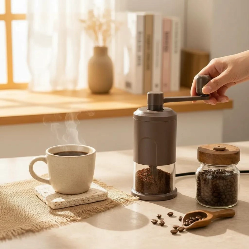 MOLINILLO MANUAL AJUSTABLE PARA CAFE  PORTATIL DE COCINA Y HOGAR - 4
