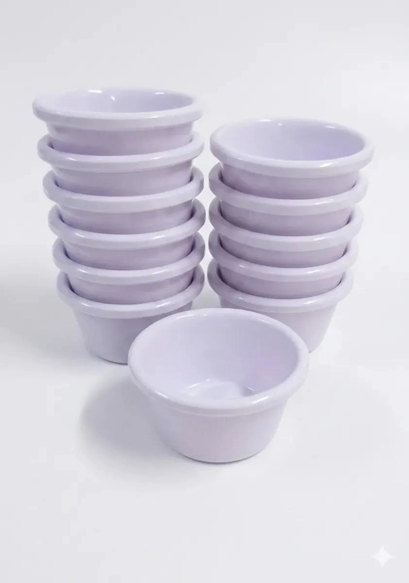 SET DE 12 POCILLOS DE MELAMINA BLANCA PARA SALSAS Y DISPENSAS DE 2 OZ - 1
