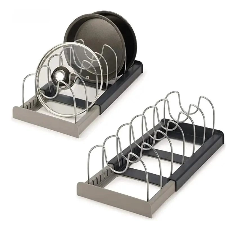 RACK ORGANIZADOR EXPANDIBLE PARA OLLAS, MENAJE Y TAPAS - 1