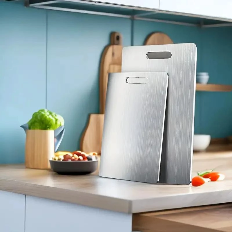 TABLA PARA PICAR Y CORTAR ALIMENTOS DE ACERO INOXIDABLE PARA COCINA - 1