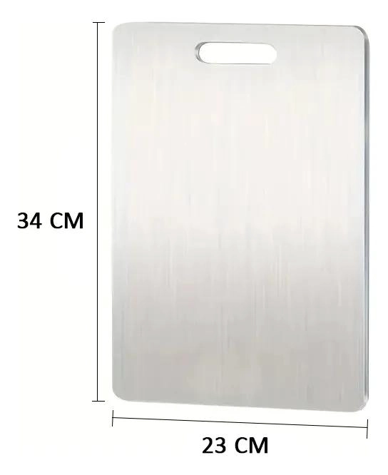 TABLA PARA PICAR Y CORTAR ALIMENTOS DE ACERO INOXIDABLE PARA COCINA - 2
