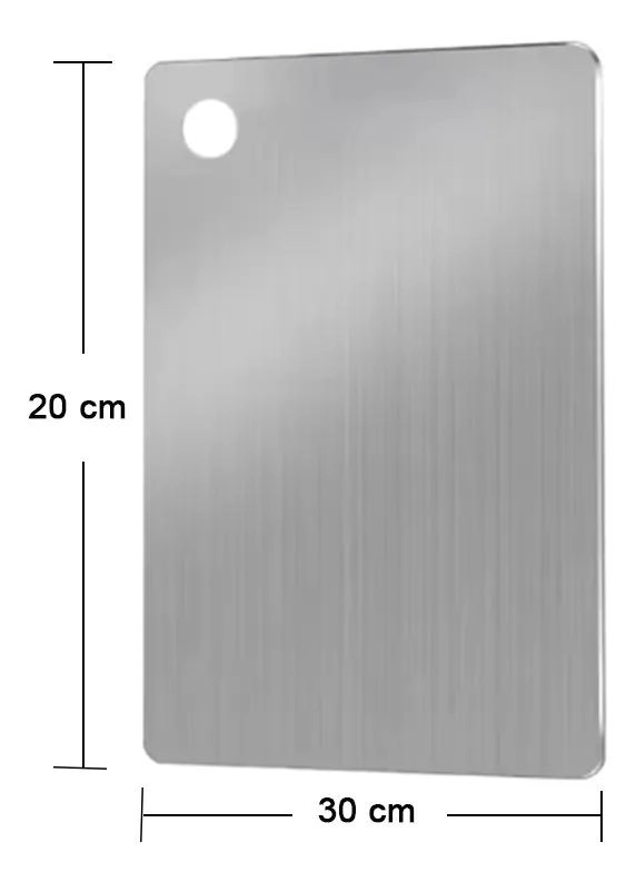 TABLA PARA PICAR Y CORTAR ALIMENTOS DE ACERO INOXIDABLE PARA COCINA - 3