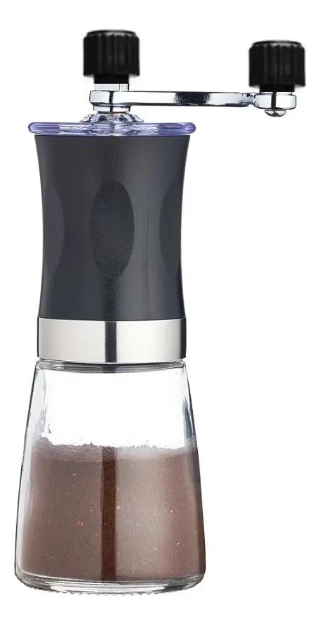 MOLINILLO MANUAL PARA CAFE  EN GRANOS CON MECANISMO DE CERAMICA Y CUERPO DE VIDRI - 1