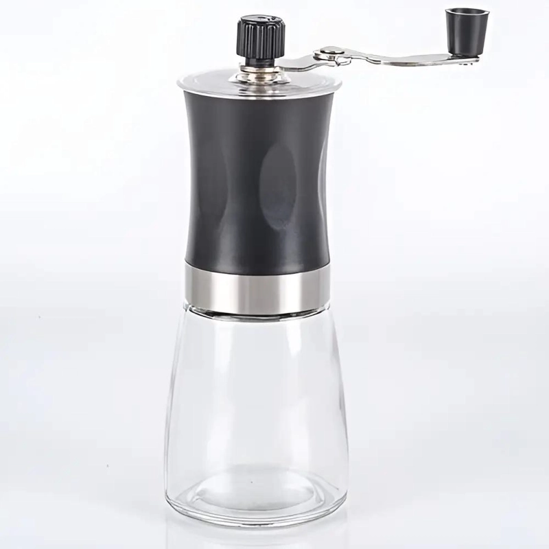 MOLINILLO MANUAL PARA CAFE  EN GRANOS CON MECANISMO DE CERAMICA Y CUERPO DE VIDRI - 5