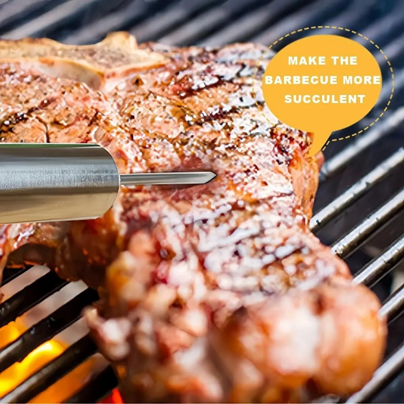 JERINGA PARA COCINA DE ACERO INOXIDABLE 60 ML PARA CARNES - 4