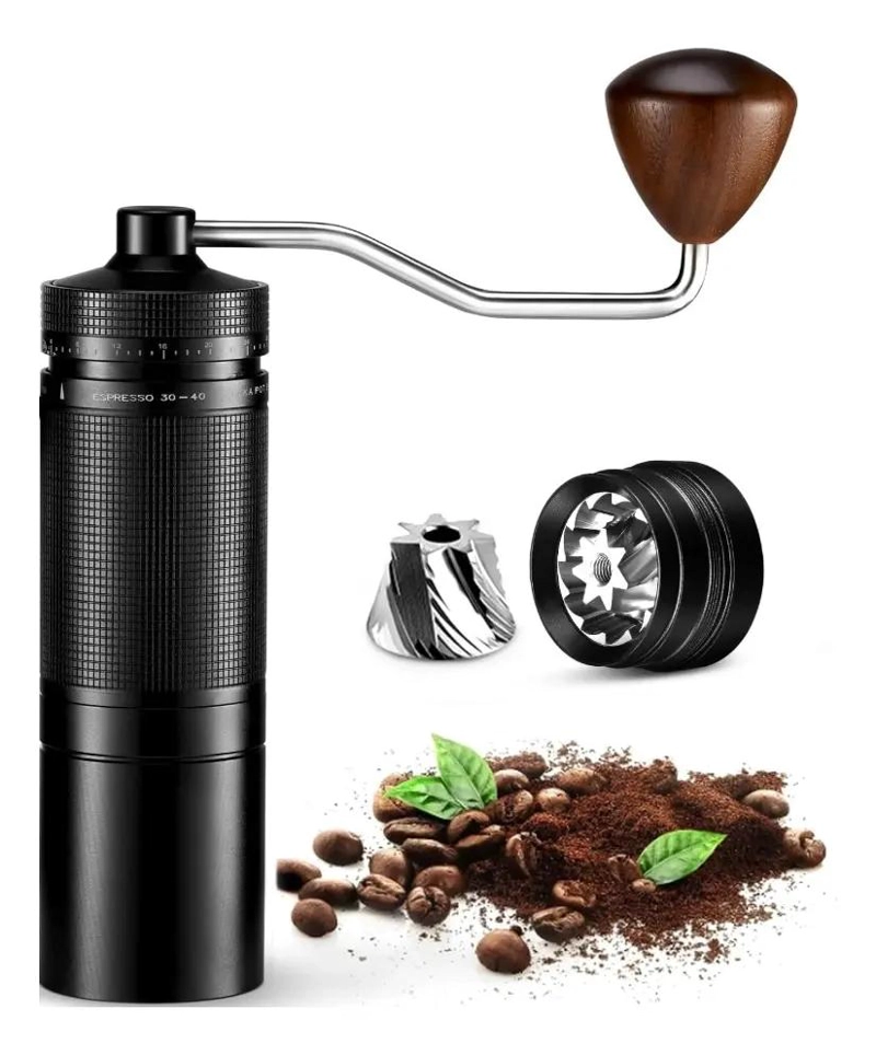 MOLINILLO MANUAL PARA GRANOS DE CAFE  CON AJUSTE EXTERNO Y CUERPO METALICO - 1
