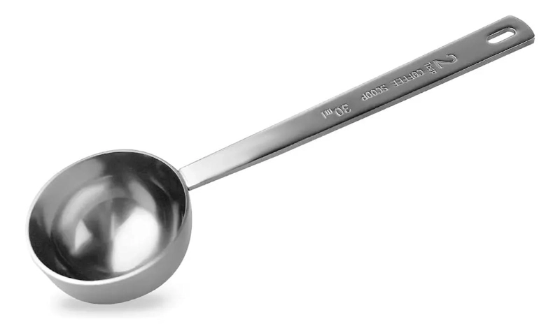 DOSIFICADOR PARA GRANOS DE CAFE  CON CUCHARA MEDIDORA Y ACCESORIOS - 1