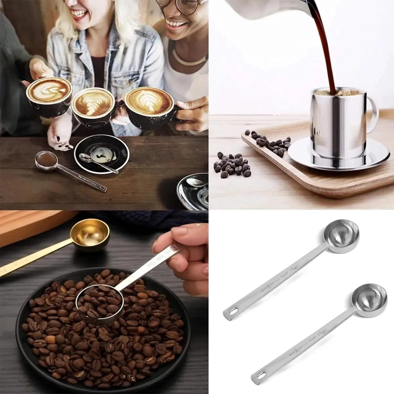 DOSIFICADOR PARA GRANOS DE CAFE  CON CUCHARA MEDIDORA Y ACCESORIOS - 2