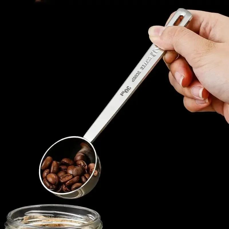 DOSIFICADOR PARA GRANOS DE CAFE  CON CUCHARA MEDIDORA Y ACCESORIOS - 3