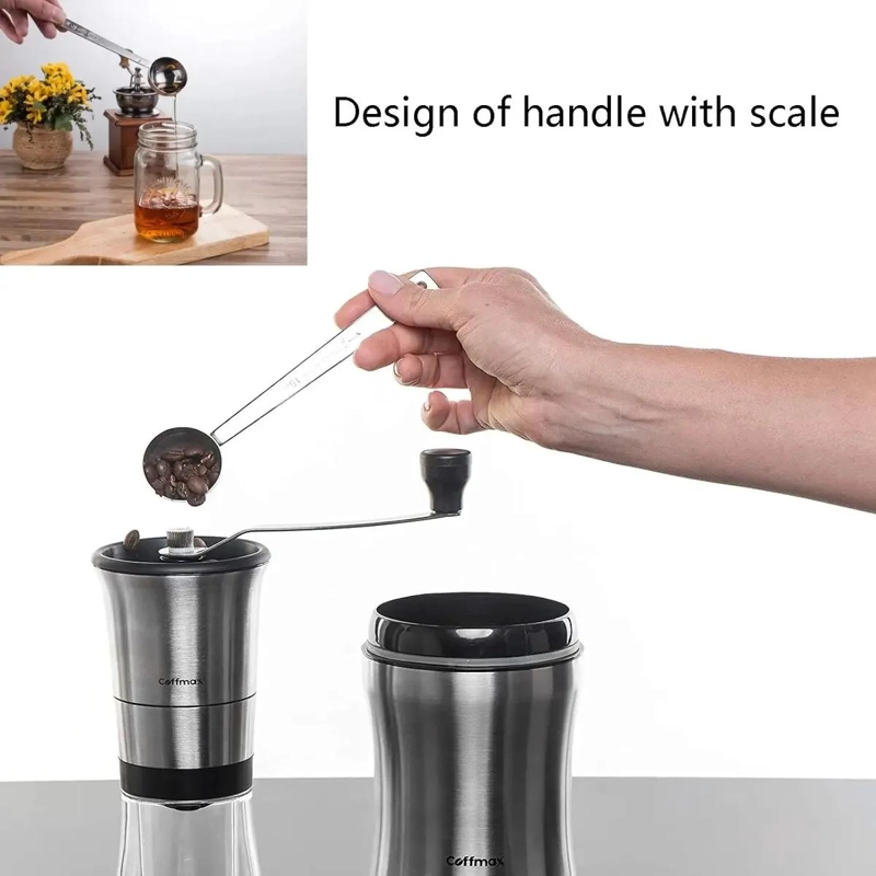 DOSIFICADOR PARA GRANOS DE CAFE  CON CUCHARA MEDIDORA Y ACCESORIOS - 4