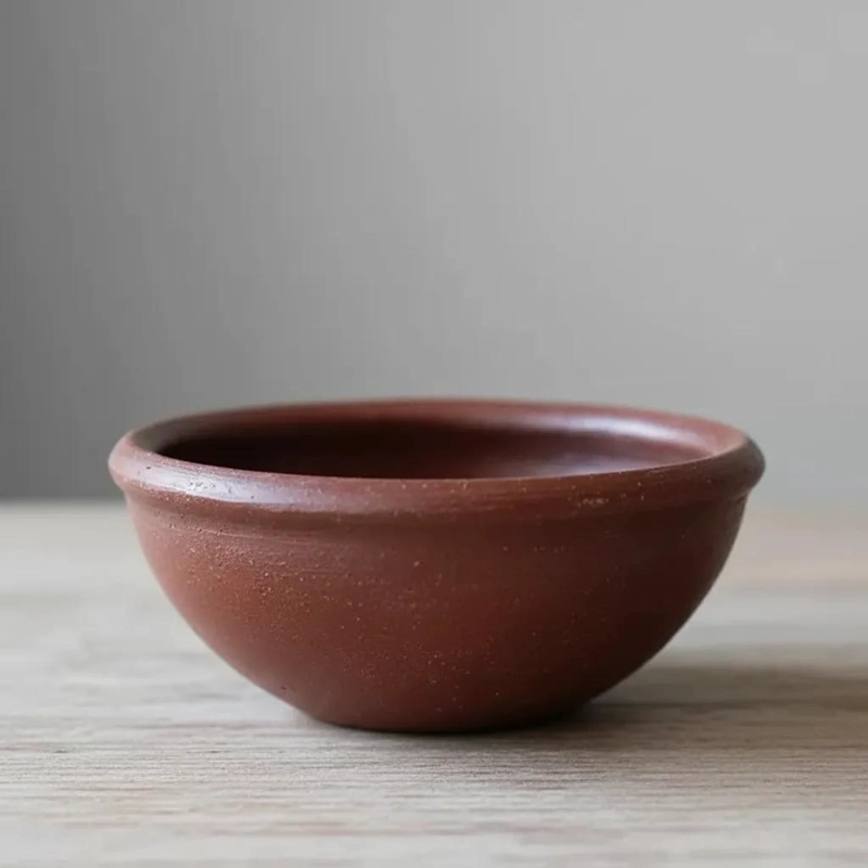 JUEGO DE 12 POCILLOS DE GREDA PARA SALSAS Y PEBRE DE 8 CM - 5