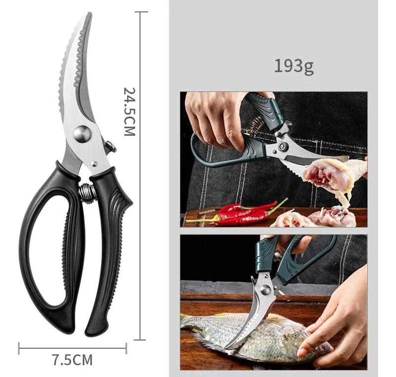 TIJERAS PARA AVES DE CORRAL DE ACERO INOXIDABLE RESISTENTES Y DURADERAS - 2