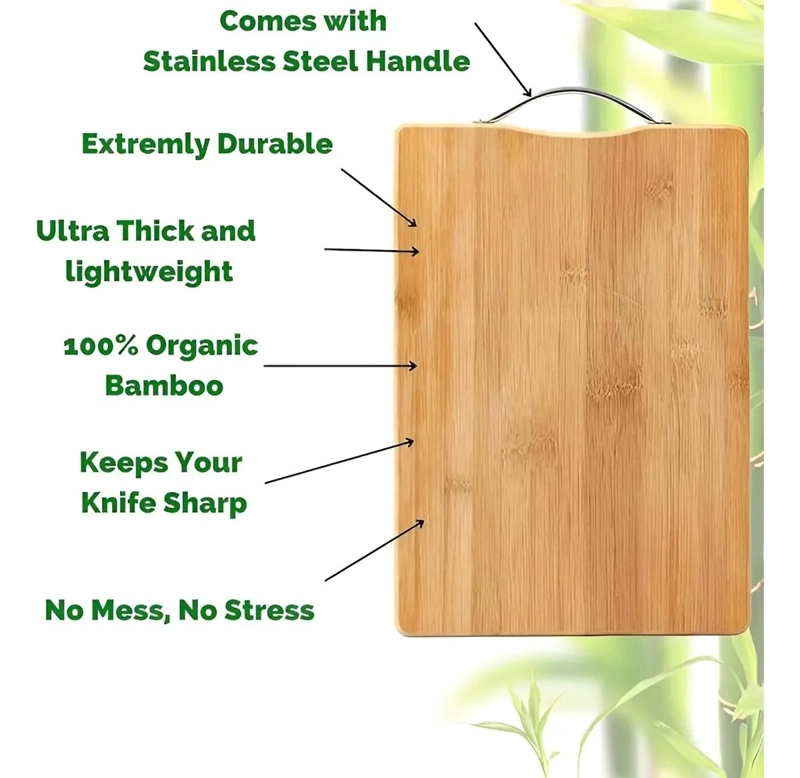 SET DE 3 TABLAS DE COCINA DE BAMBU PARA CORTAR EN TAMAÑOS VARIADOS - 3
