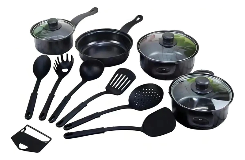 SET DE COCINA CON 13 PIEZAS DE OLLAS Y SARTENES ANTIADHERENTES - 5