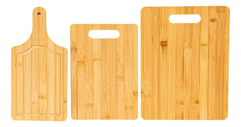 SET DE 3 TABLAS DE BAMBU ECOLOGICAS PARA PICAR ALIMENTOS - 1