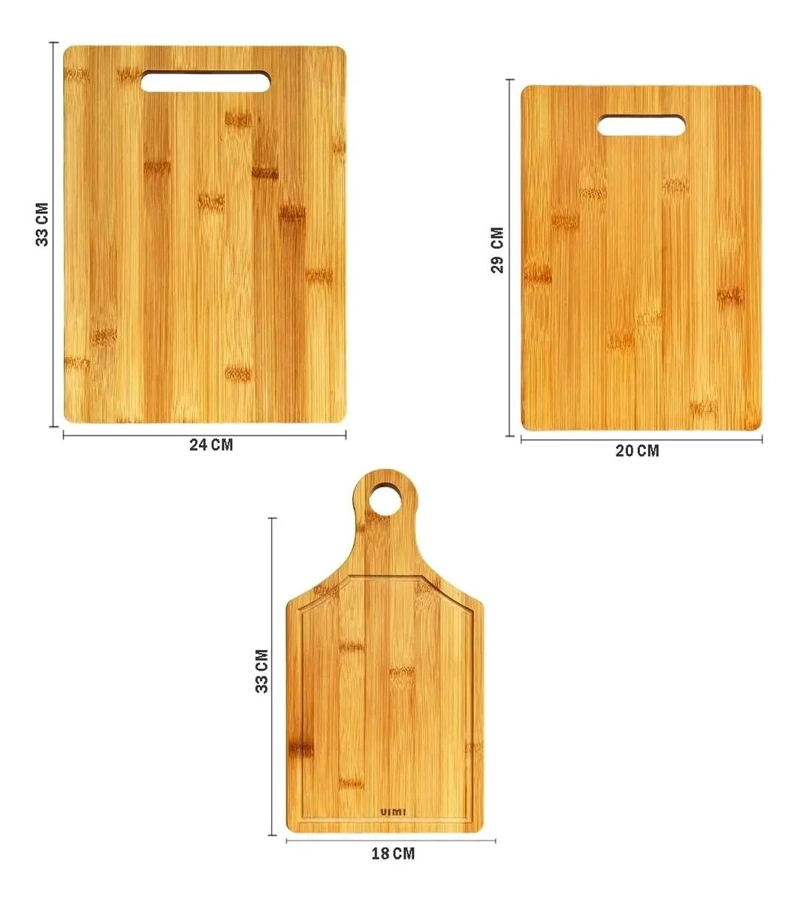 SET DE 3 TABLAS DE BAMBU ECOLOGICAS PARA PICAR ALIMENTOS - 4