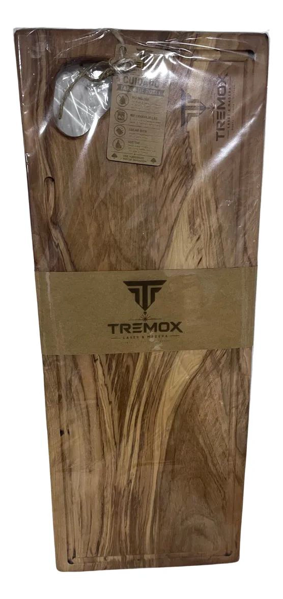 TABLA DE ROBLE CON RANURA PARA COCINA Y ASADO 60X23 CM - 1