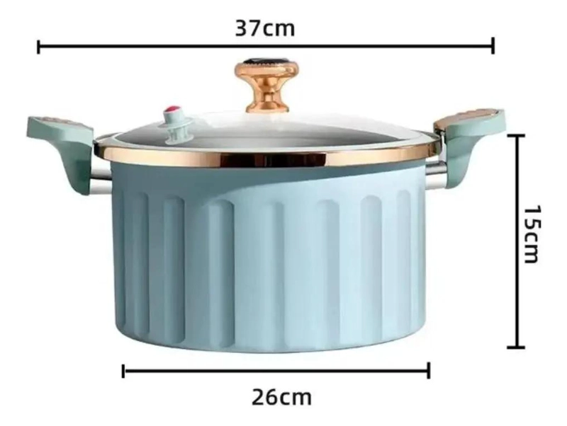 OLLA DE MICROPRESION MULTIUSO ANTIADHERENTE CAPACIDAD 12 LITROS - 4
