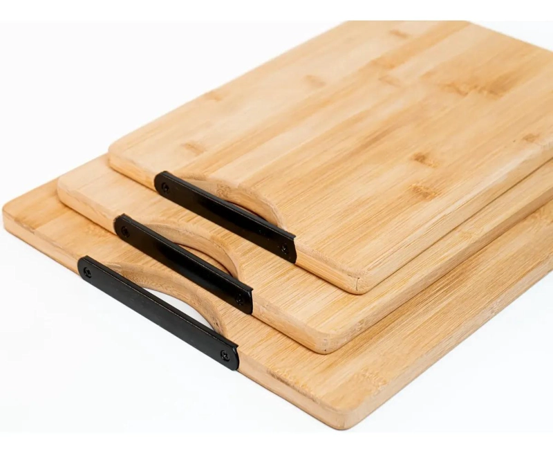 TABLA DE CORTAR DE MADERA PARA CARNE Y VERDURAS CON DISEÑO PARA PICOTEO - 4