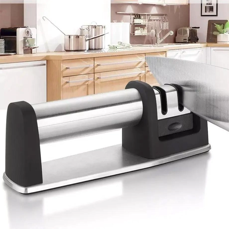 AFILADOR METALICO PARA CUCHILLOS CON DISEÑO ERGONOMICO Y EFICIENTE - 2