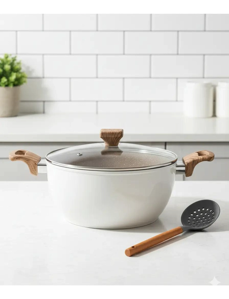 SET DE COCINA CON OLLA Y UTENSILIO ANTIADHERENTE PARA USO DIARIO - 1