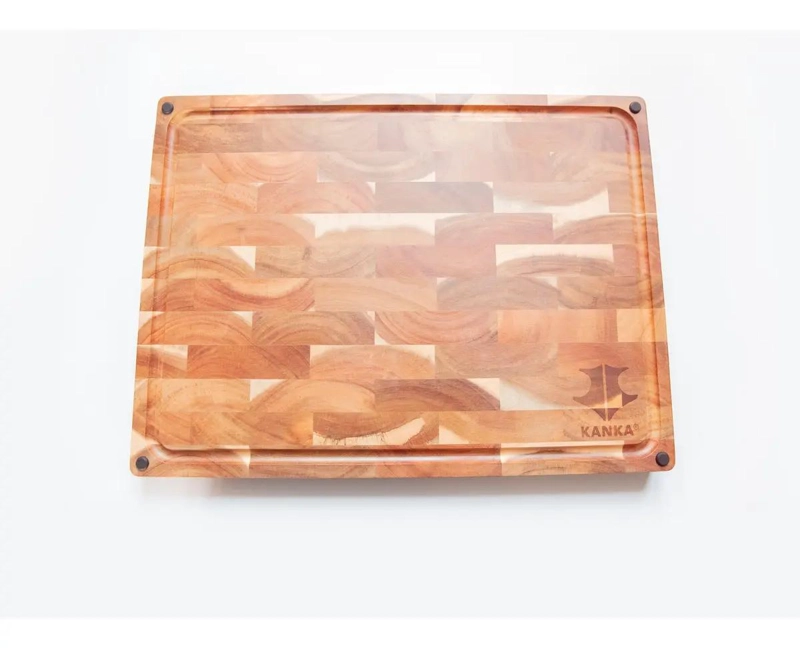 TABLA PARA CORTAR REVERSIBLE DE MADERA END-GRAIN XL COLOR MARRON - 3