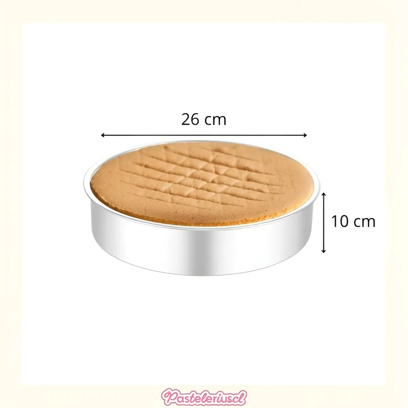 MOLDE DESMONTABLE DE ALUMINIO PARA TORTA 26X10 CM - 3
