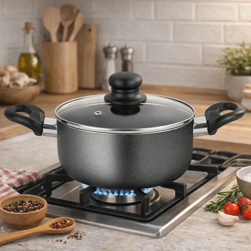 OLLA ARROCERA DE 24 CM CON REVESTIMIENTO ANTIADHERENTE PARA COCINA - 3
